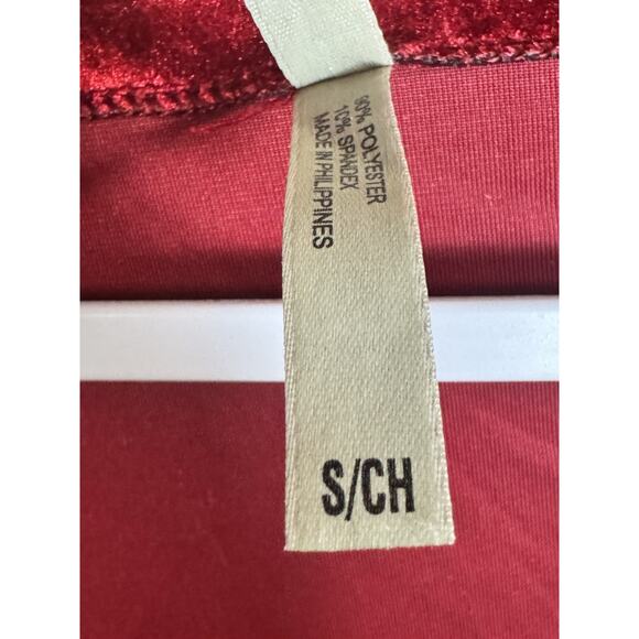 Red Velvet White Stag Womens Sz S Cardigan Set Festive Romantic Holiday Glam - Picture 5 of 6